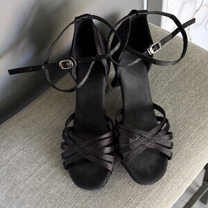 Black ballroom, dance shoes, size 10